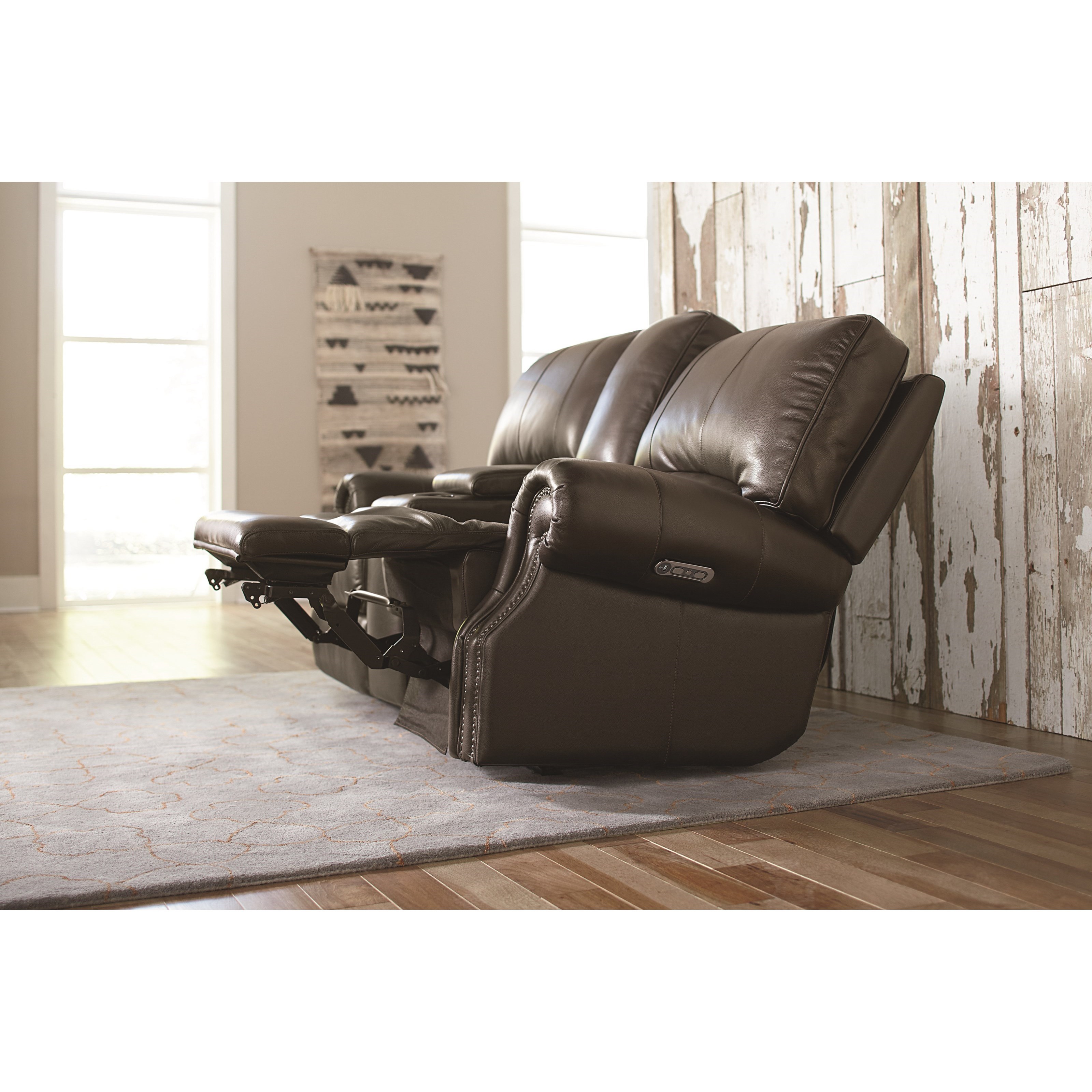 Bassett Prescott Transitional Power Motion Loveseat with USB Charging